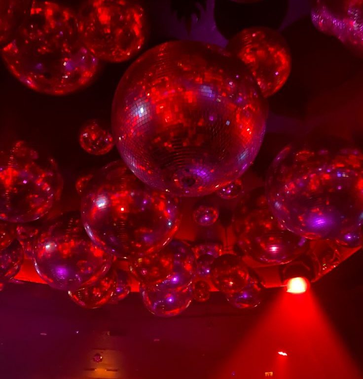 Aesthetic red disco ball